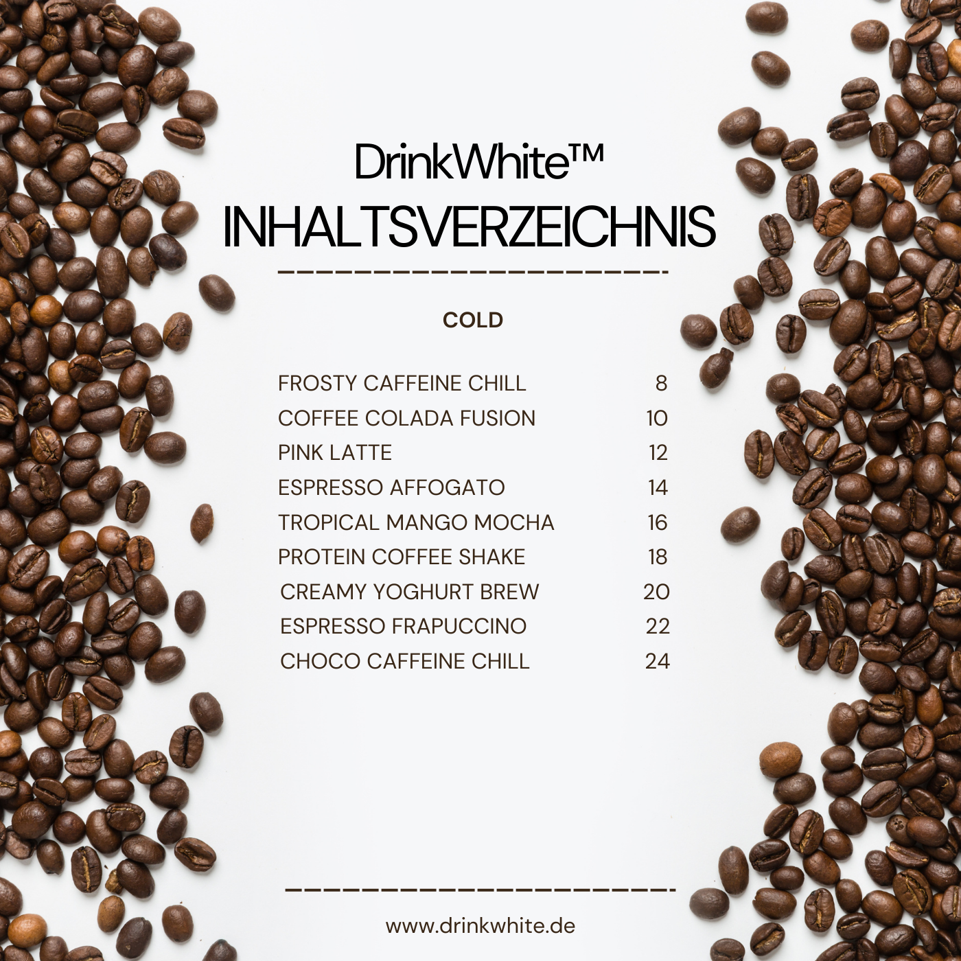 DrinkWhite™ Rezeptbuch - Dein Shortcut zu 22 kreativen Kaffee-Rezepten! ☕️