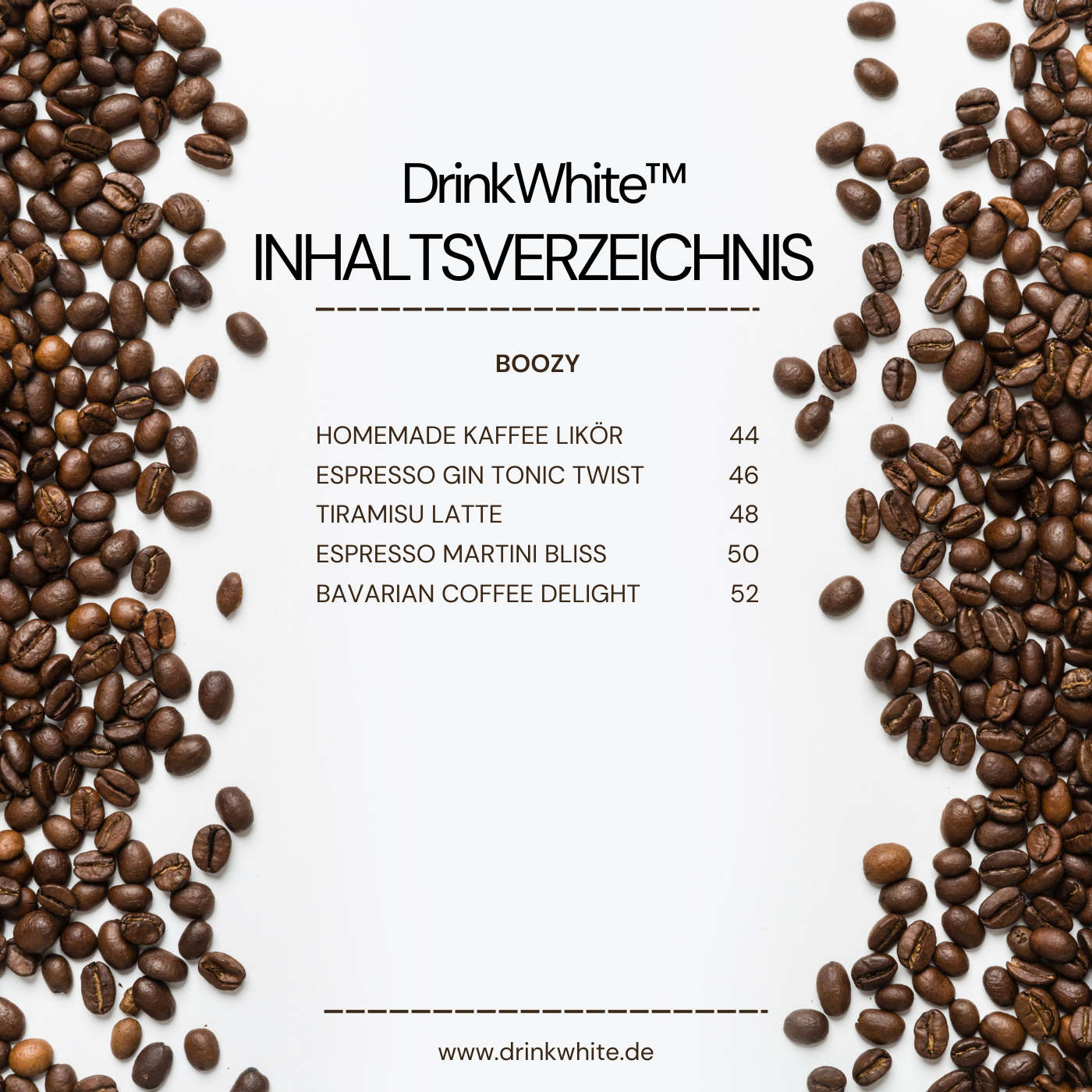 DrinkWhite™ Rezeptbuch - Dein Shortcut zu 22 kreativen Kaffee-Rezepten! ☕️