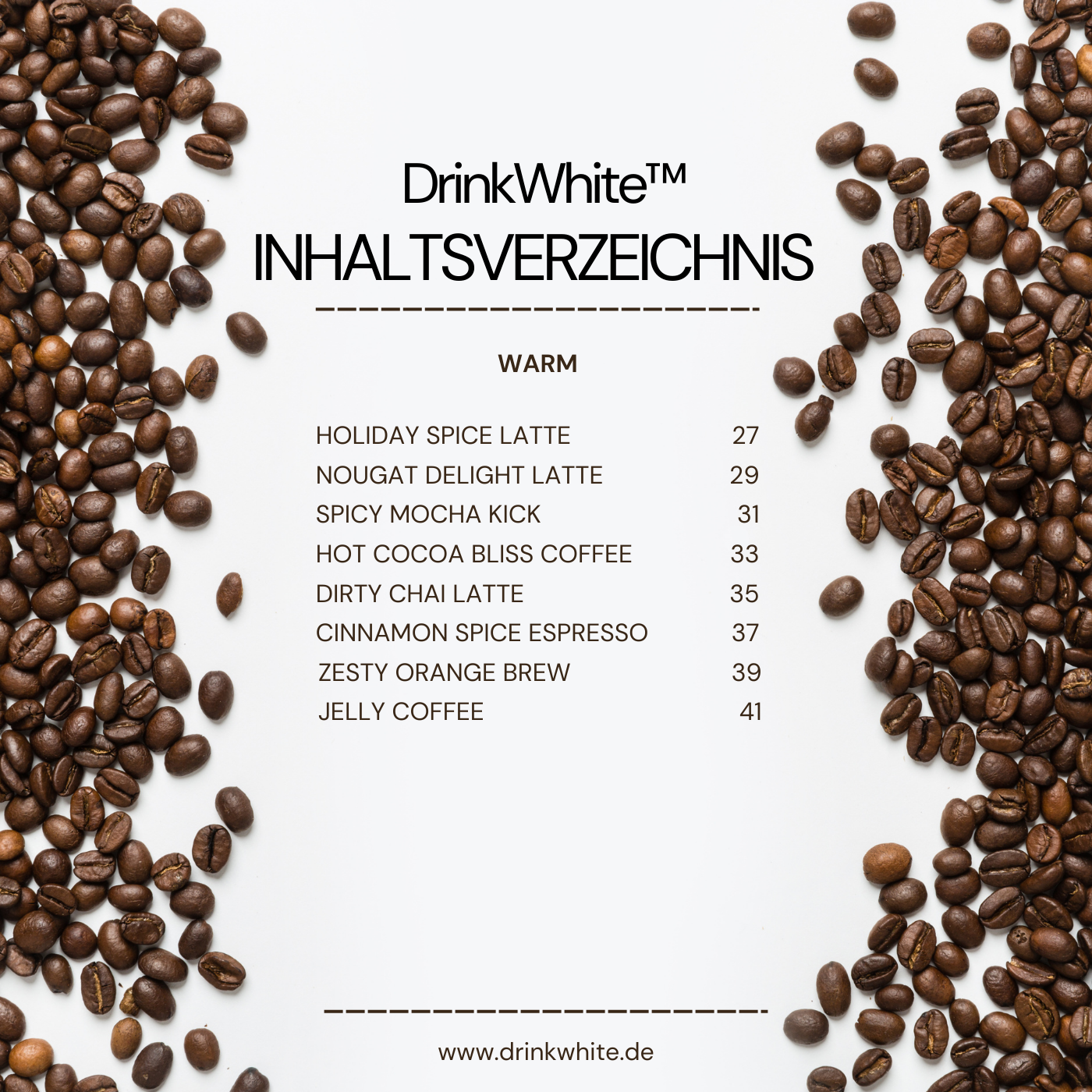 DrinkWhite™ Rezeptbuch - Dein Shortcut zu 22 kreativen Kaffee-Rezepten! ☕️