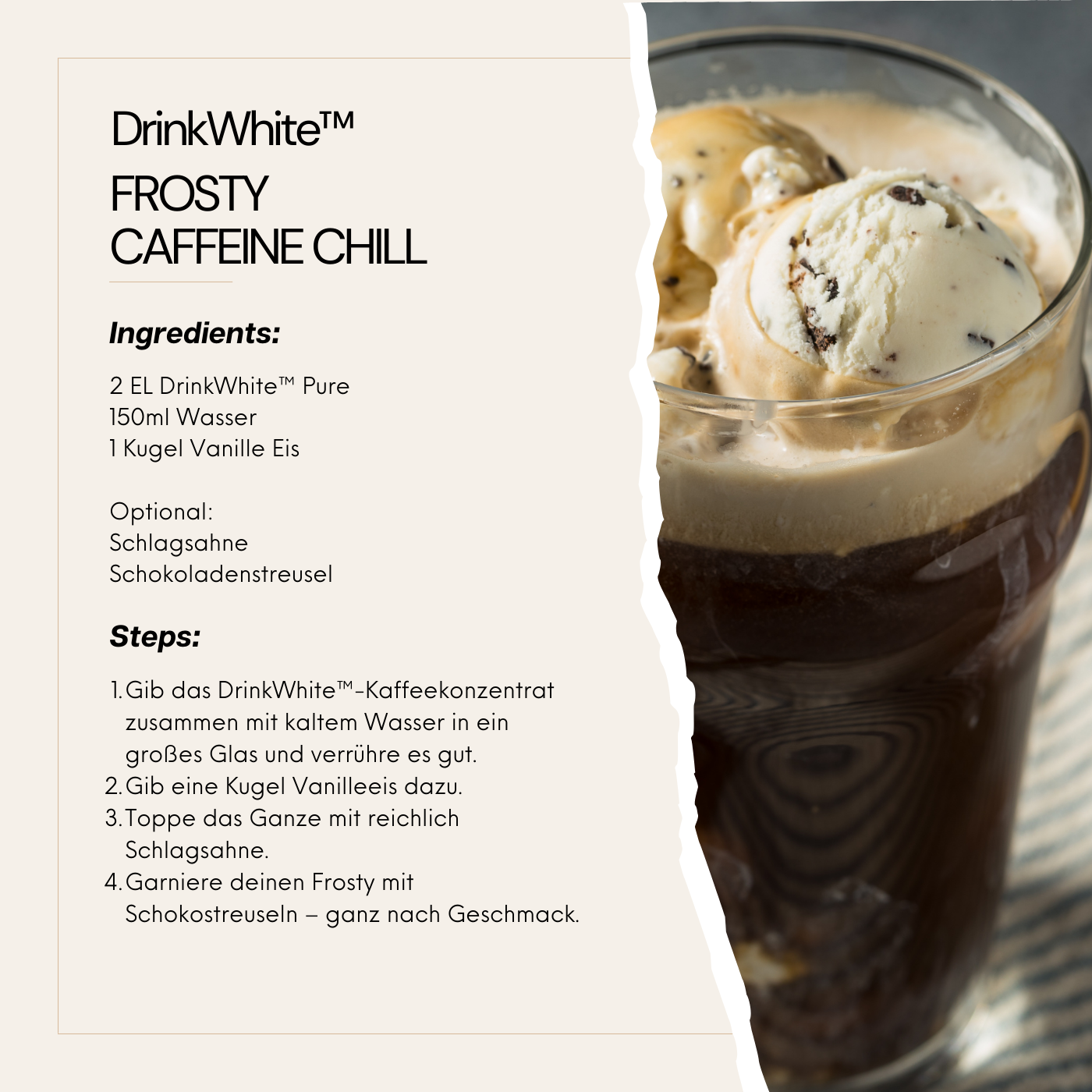 DrinkWhite™ Rezeptbuch - Dein Shortcut zu 22 kreativen Kaffee-Rezepten! ☕️