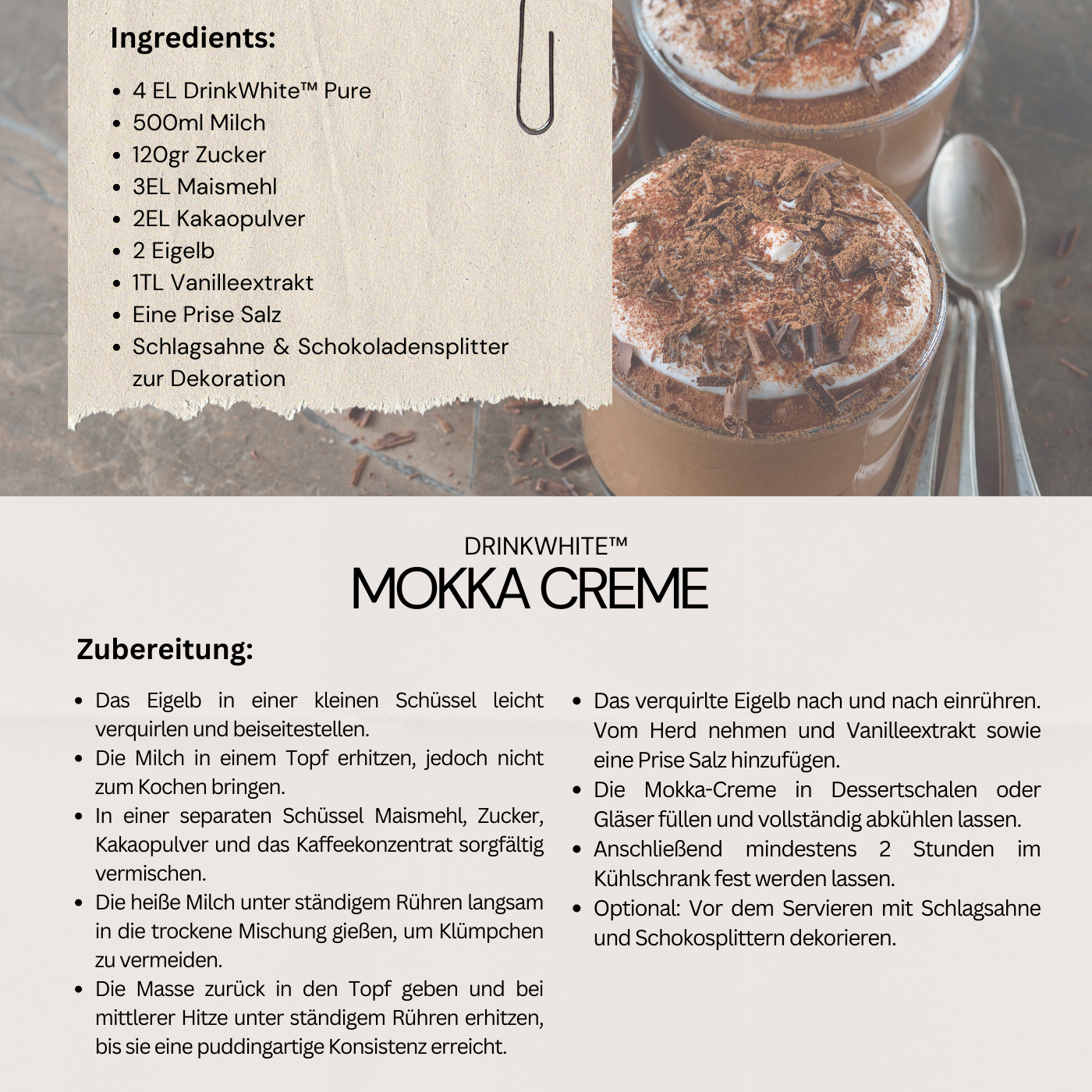 DrinkWhite™ Rezeptbuch - 23 Backrezepte [ebook]